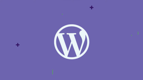 WordPress white logo on purple background
