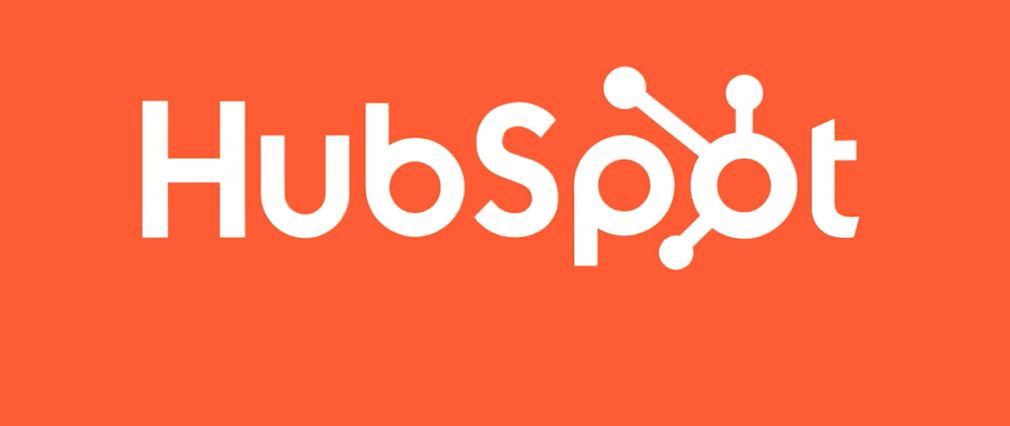 Hubspot word on orange plain fond