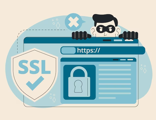 Website page with SSL protection