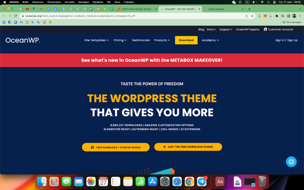 Site theme page