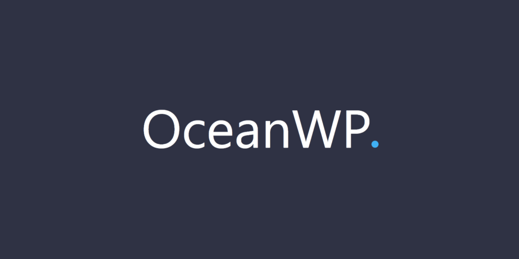 OceanWP logo with the text 'OceanWP' enclosed within a blue dot