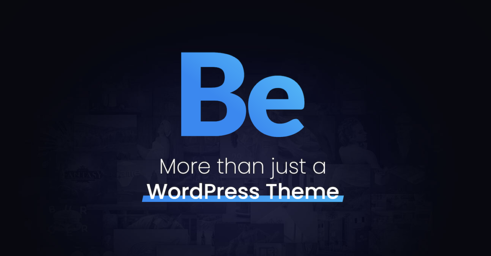 BeTheme logo featuring prominent text 'Be' followed by the tagline 'More than just a WordPress theme'