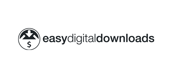 Black and white Easy Digital Downloads (EDD) logo