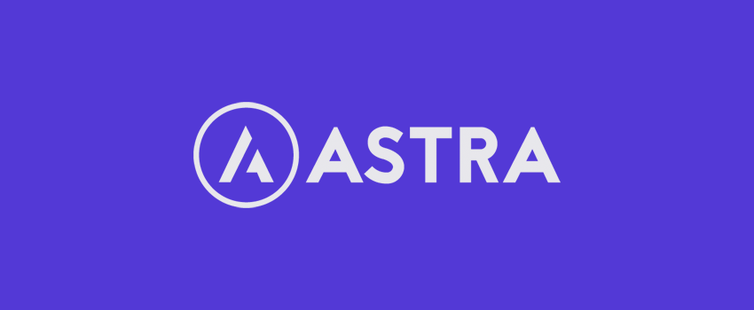 Astra logo featuring an encircled 'A' with the word 'astra' next to it